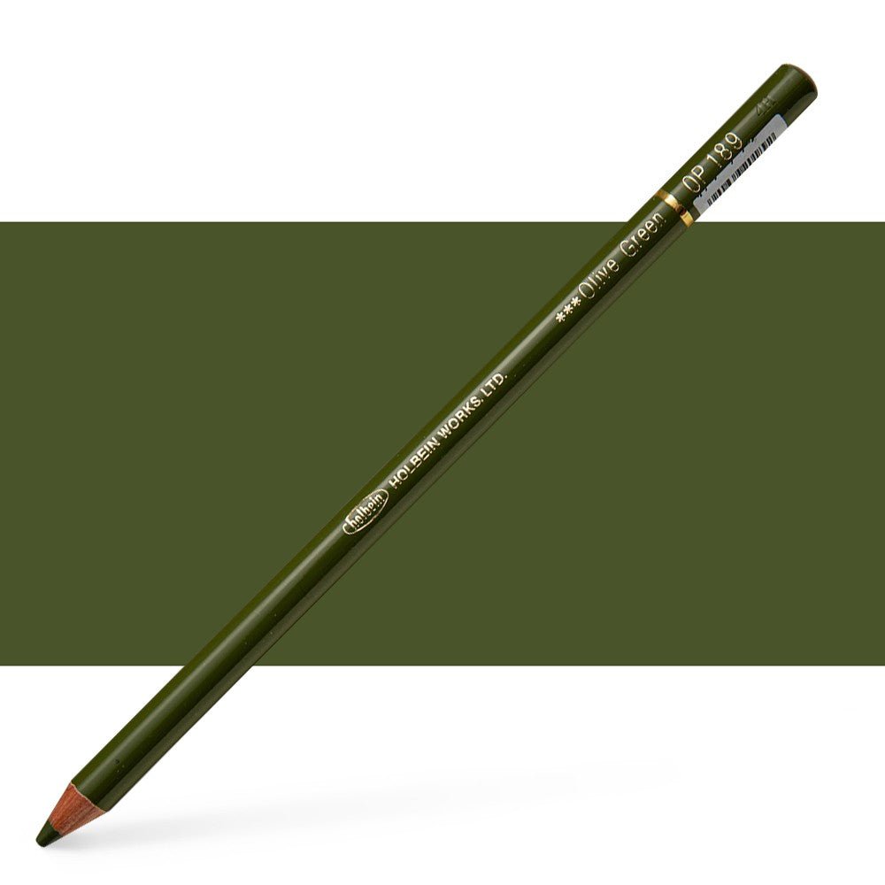 Holbein Colored Pencil OP189 Olive Green - theartshop.com.au