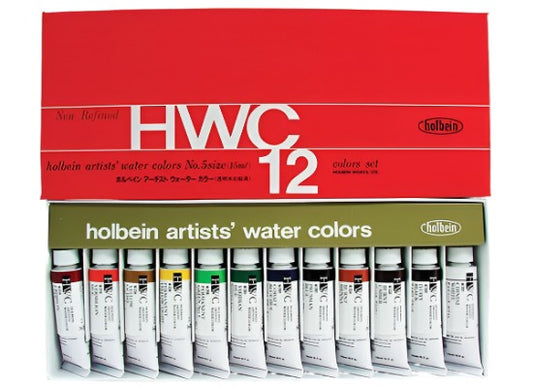 Holbein W/C Set of 12 x 15ml Tubes - theartshop.com.au