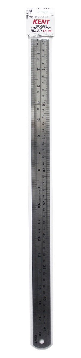 Kent Stainless Steel Ruler 45cm - theartshop.com.au