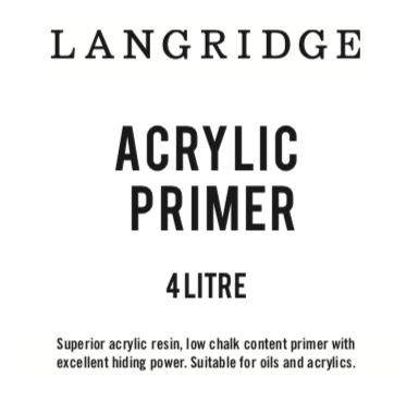 Langridge Acrylic Primer 4 Litre - theartshop.com.au