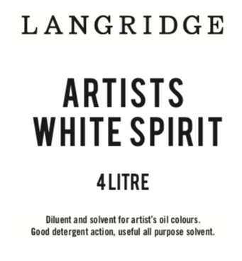 Langridge Artists White Spirit 4 Litre - theartshop.com.au