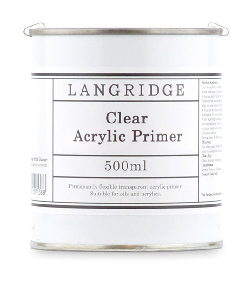 Langridge Clear Acrylic Primer 500ml - theartshop.com.au