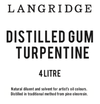 Langridge Distilled Gum Turpentine 4 Litre - theartshop.com.au