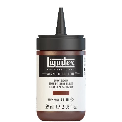 Liquitex Acrylic Gouache 59ml 127 Burnt Sienna - theartshop.com.au