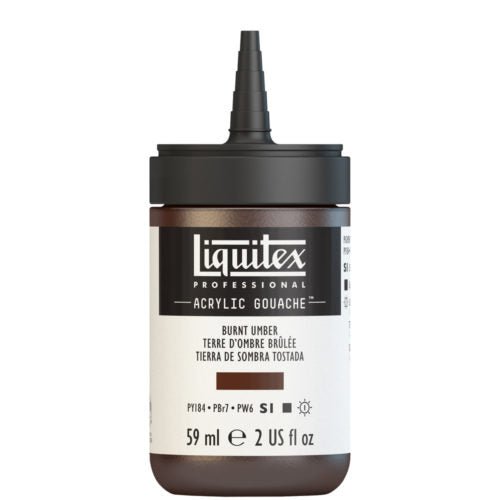 Liquitex Acrylic Gouache 59ml 128 Burnt Umber - theartshop.com.au