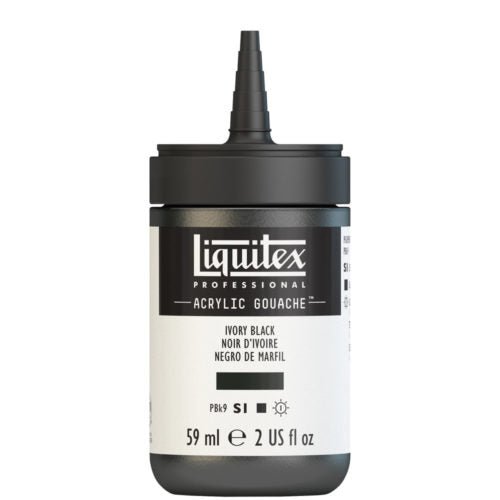 Liquitex Acrylic Gouache 59ml 244 Ivory Black - theartshop.com.au