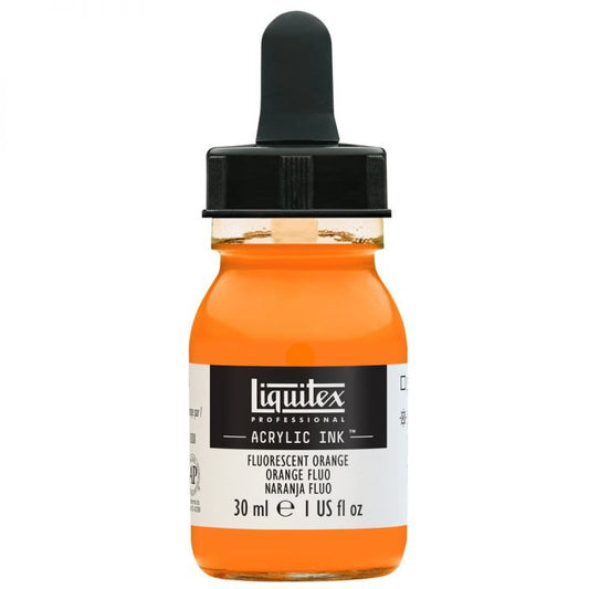 Liquitex Acrylic Ink 30ml Fluoro Orange - theartshop.com.au