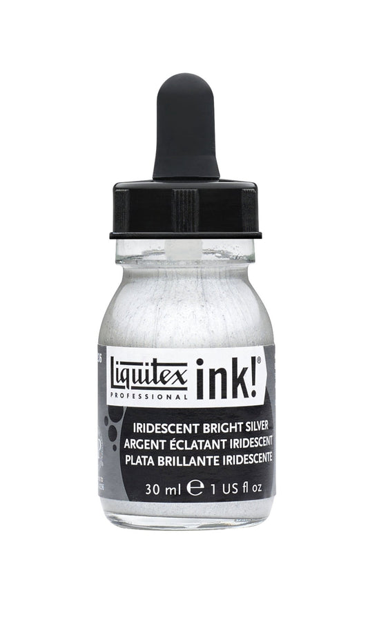 Liquitex Acrylic Ink 30ml Iridescent Bright Silver - theartshop.com.au