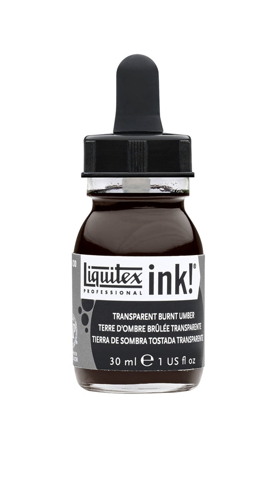 Liquitex Acrylic Ink 30ml Transparent Burnt Umber - theartshop.com.au