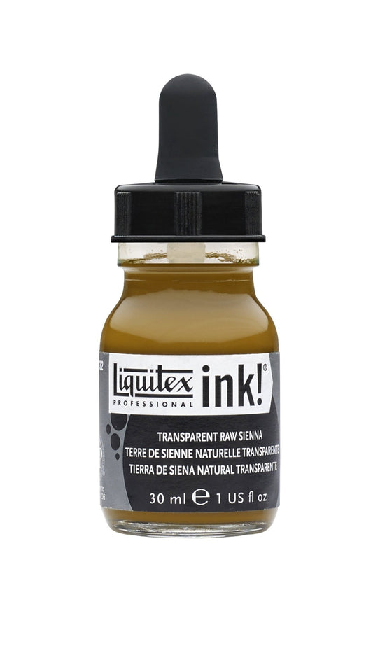 Liquitex Acrylic Ink 30ml Transparent Raw Sienna - theartshop.com.au