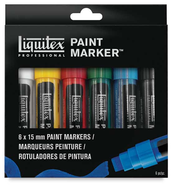 Liquitex Acrylic Paint Marker Wide Set 6 - theartshop.com.au