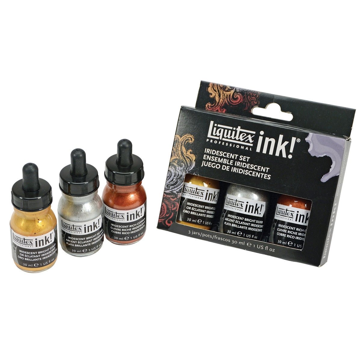 Liquitex Ink Sets Set of 3 x 30ml Ink - Iridescent - theartshop.com.au