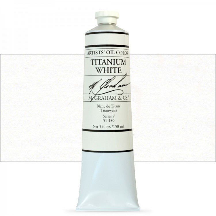 M Graham Oil 150ml Titanium White - theartshop.com.au