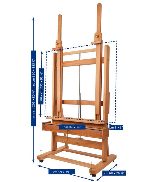 Mabef M/02 Plus Studio Easel - theartshop.com.au