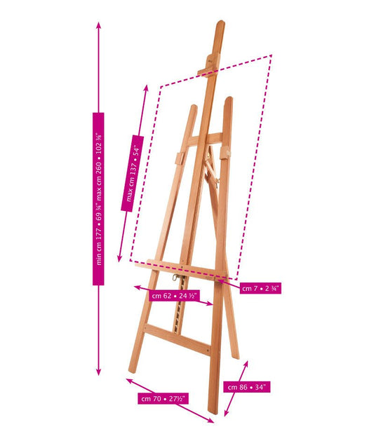 Mabef M/12 Lyre Easel - theartshop.com.au