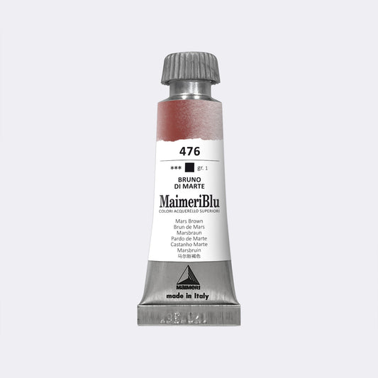 Maimeri Blu W/C 12ml 476 Mars Brown - theartshop.com.au