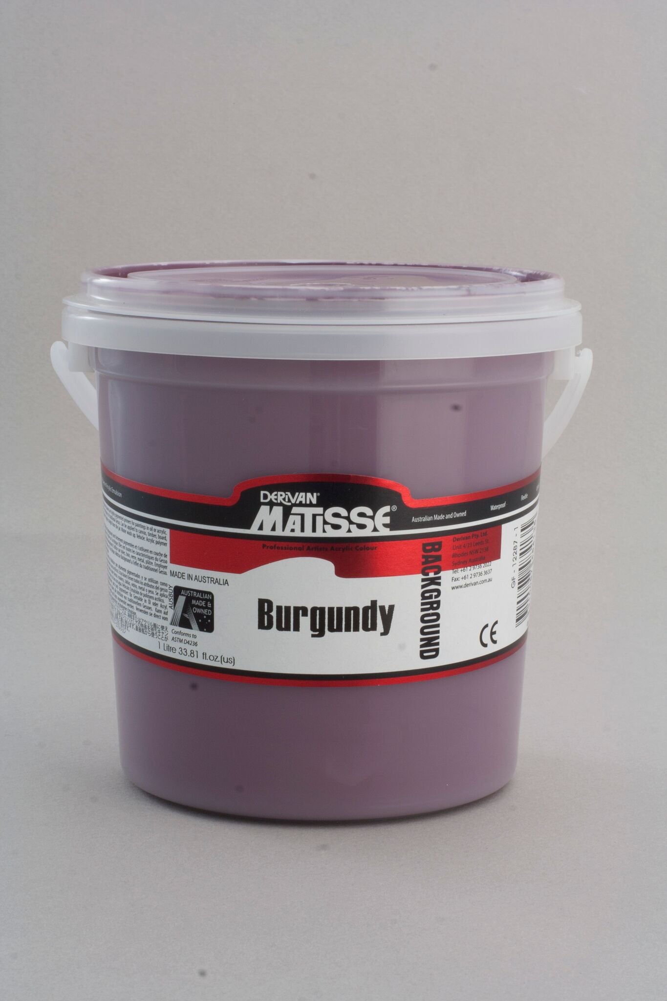 Matisse Background 1 Litre Burgundy - theartshop.com.au