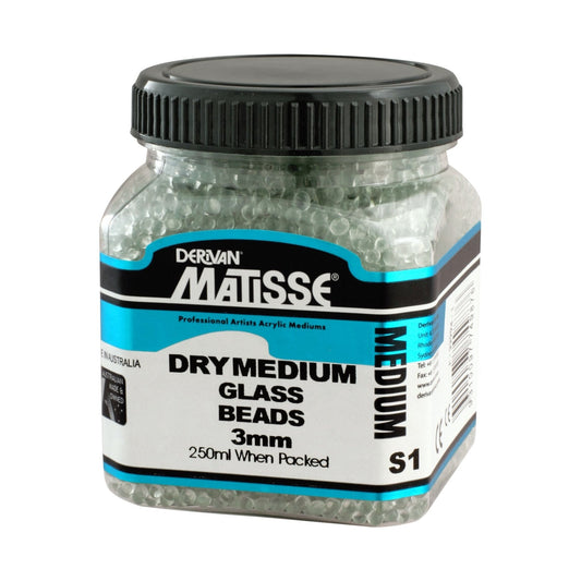 Matisse Dry Medium 250ml Glass Beads 3mm - theartshop.com.au