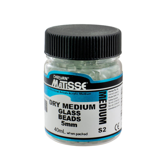 Matisse Dry Medium 40ml Glass Beads 5mm - theartshop.com.au