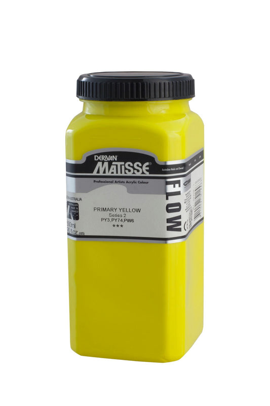 Matisse Flow 500ml Primary Yellow - theartshop.com.au