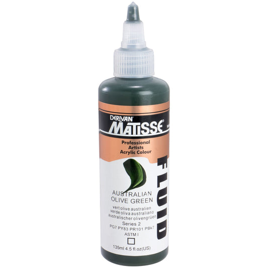 Matisse Fluid 135ml Australian Olive Green - theartshop.com.au