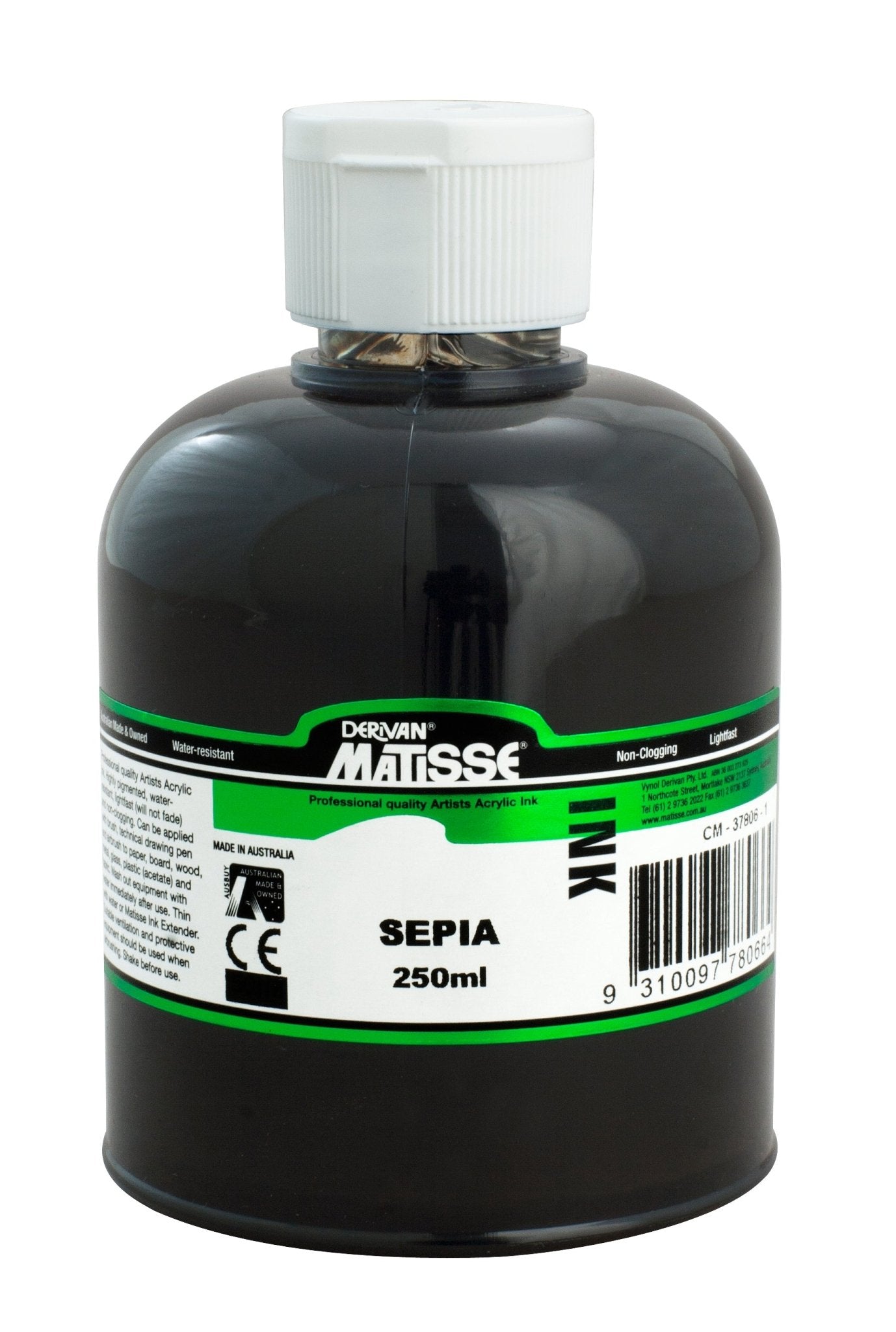 Matisse Ink 250ml Sepia - theartshop.com.au