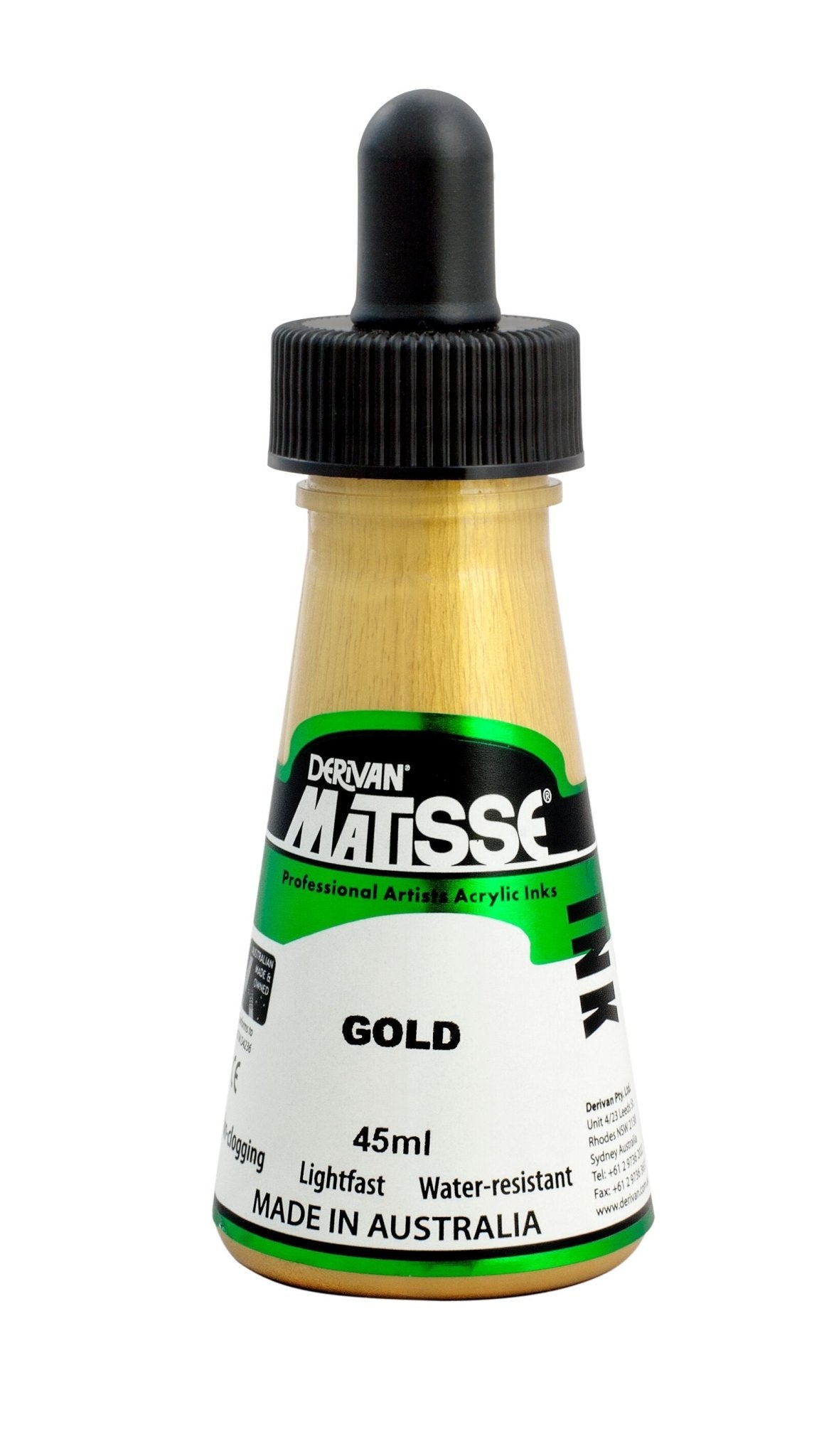 Matisse Ink 45ml Gold - theartshop.com.au