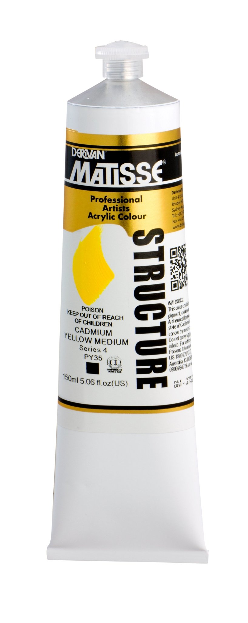 Matisse Structure 150ml Cadmium Yellow Medium - theartshop.com.au