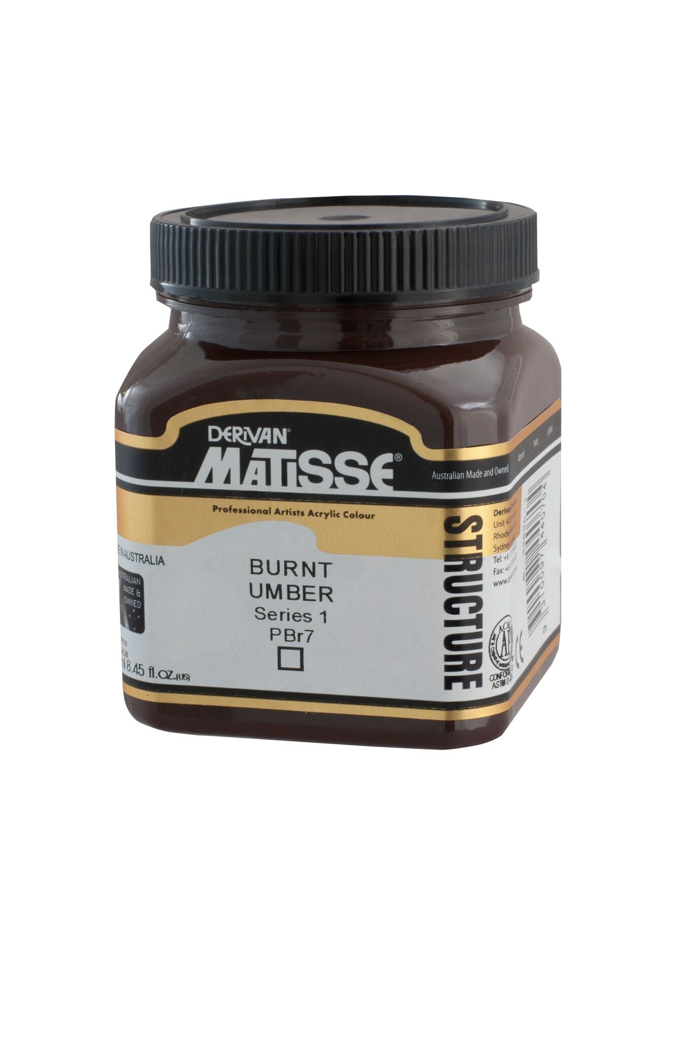 Matisse Structure 250ml Burnt Umber - theartshop.com.au