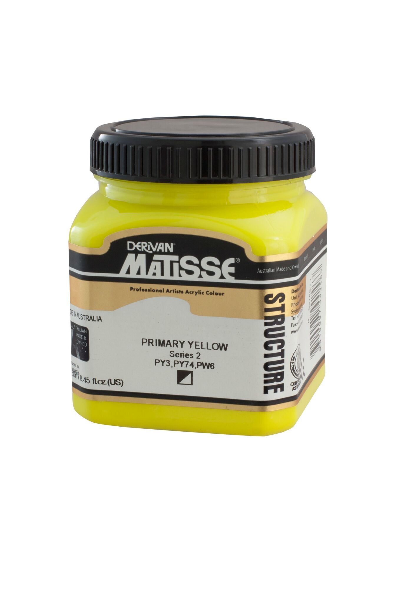 Matisse Structure 250ml Primary Yellow - theartshop.com.au