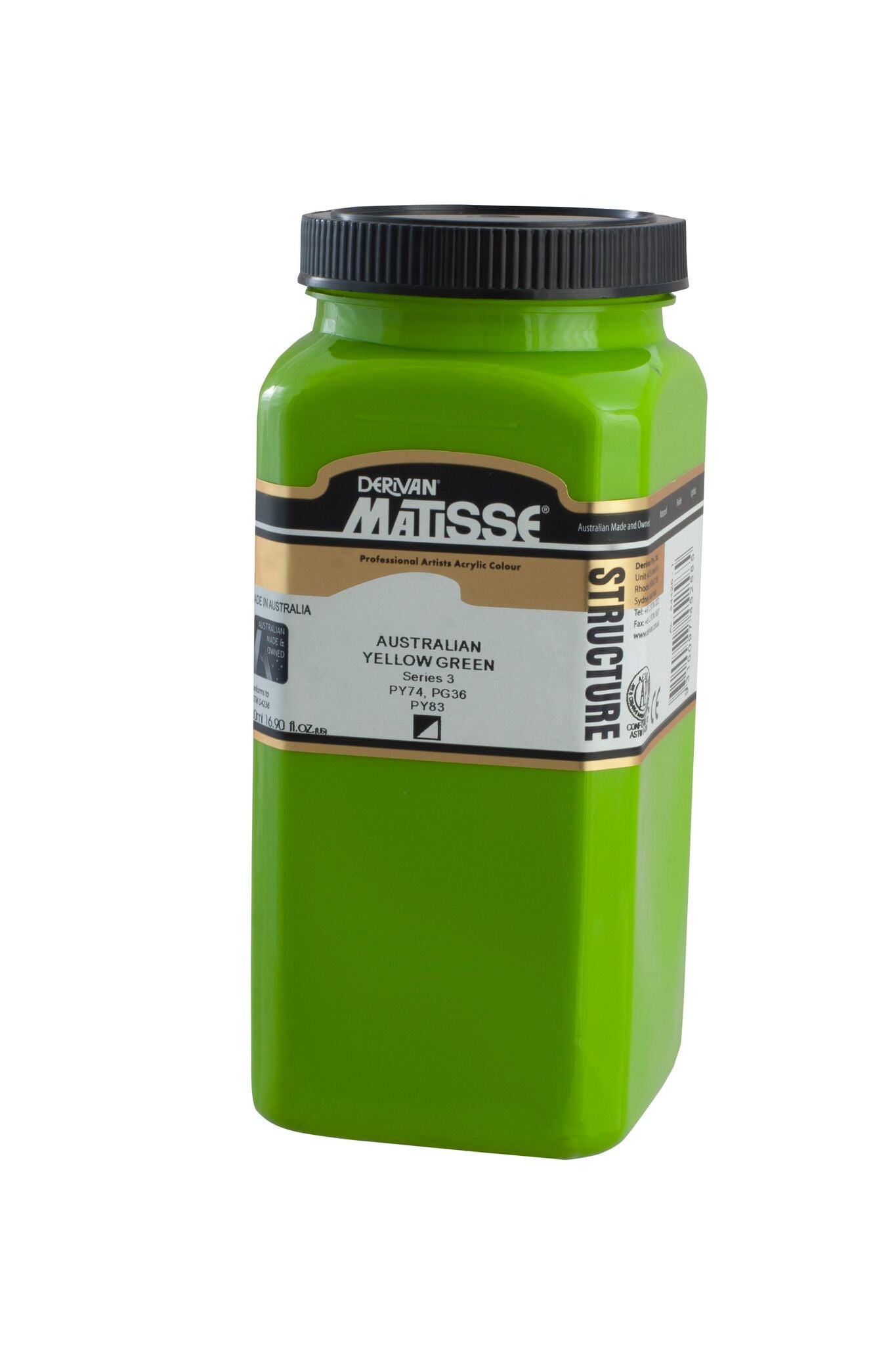 Matisse Structure 500ml Australian Yellow Green - theartshop.com.au