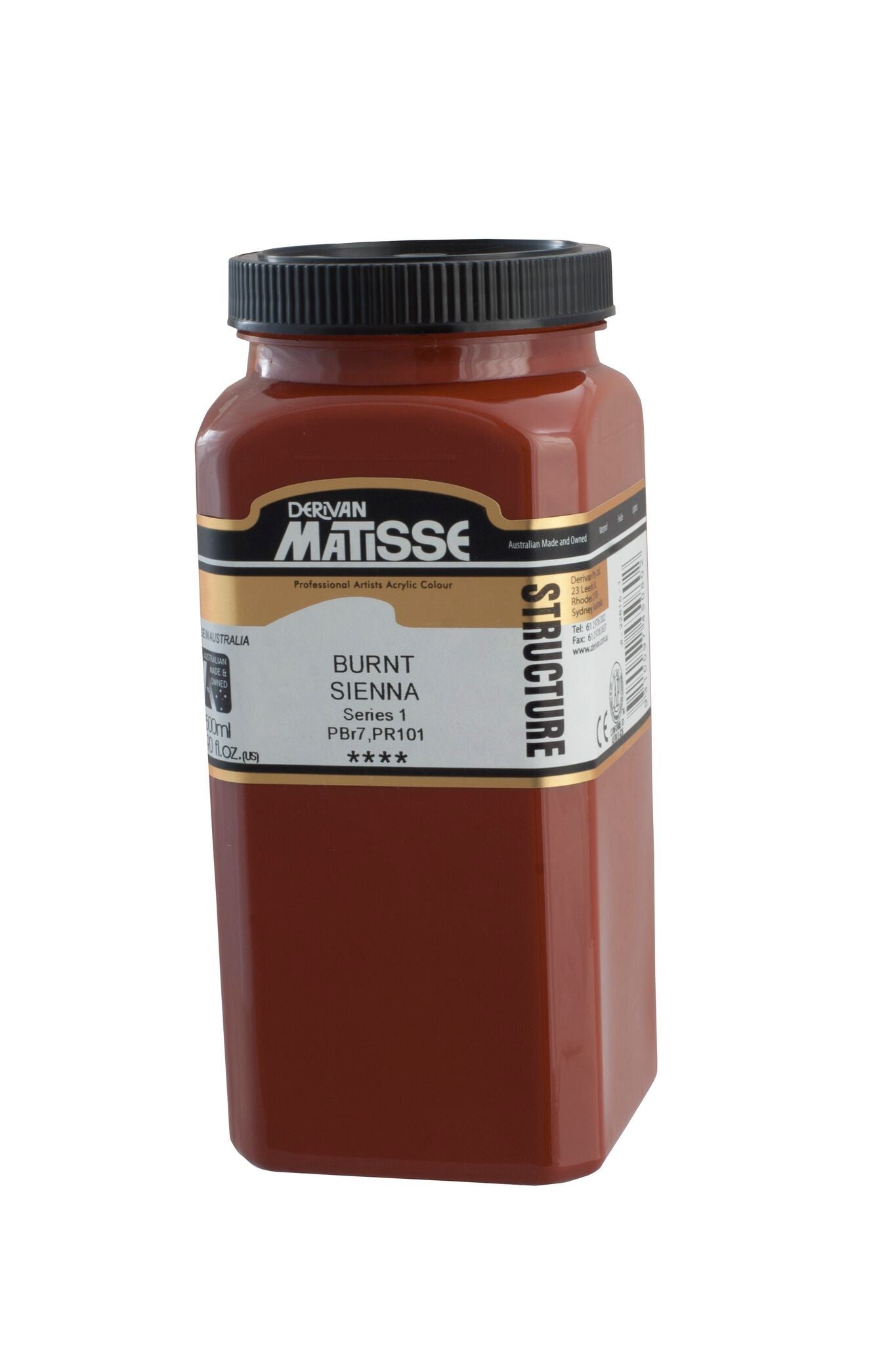 Matisse Structure 500ml Burnt Sienna - theartshop.com.au