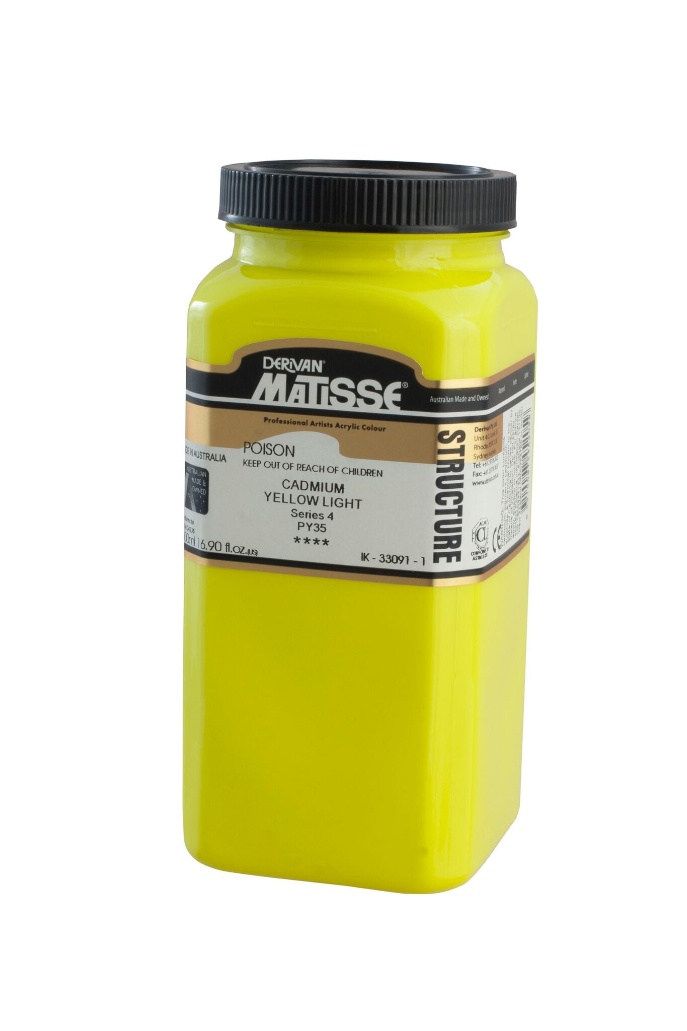 Matisse Structure 500ml Cadmium Yellow Light - theartshop.com.au