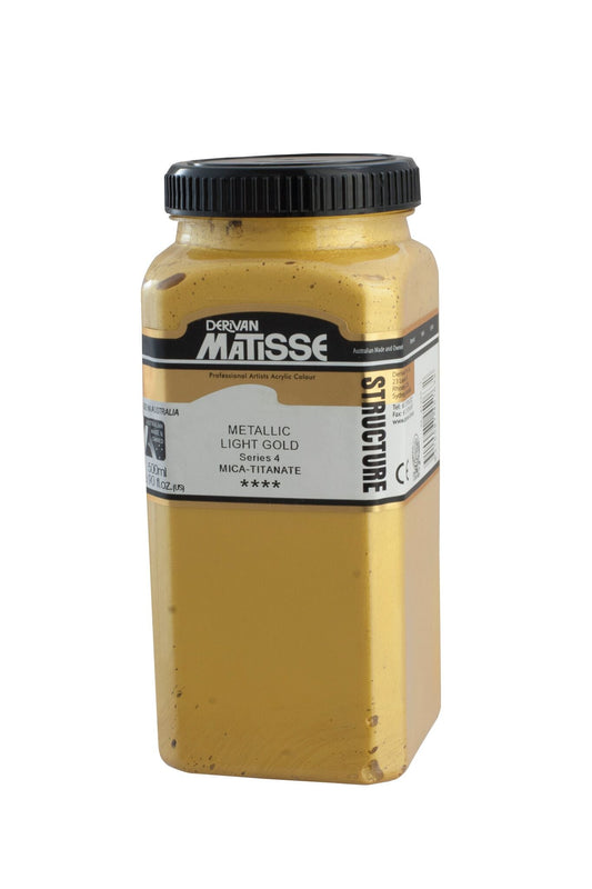 Matisse Structure 500ml Metallic Light Gold - theartshop.com.au