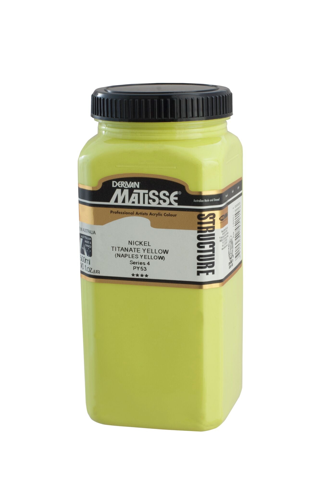 Matisse Structure 500ml Nickel Titanate Yellow - theartshop.com.au