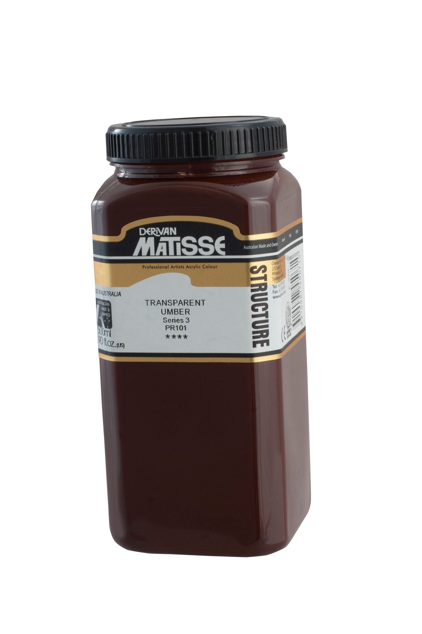 Matisse Structure 500ml Transparent Umber - theartshop.com.au