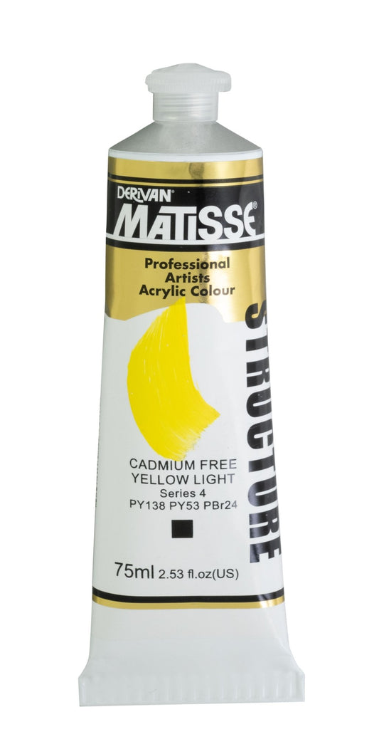 Matisse Structure 75ml Series 4 Cadmium Free Yellow Light - theartshop.com.au