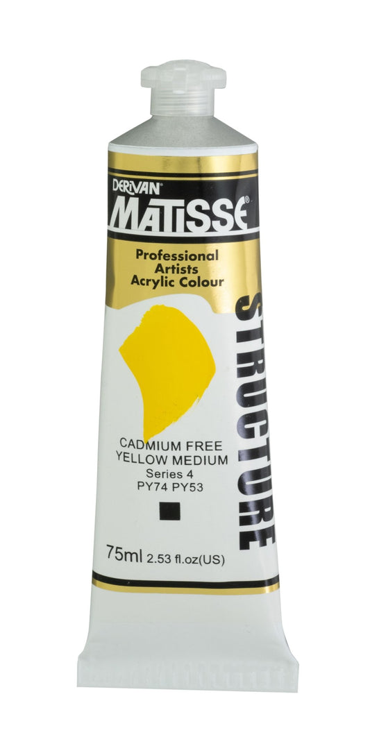 Matisse Structure 75ml Series 4 Cadmium Free Yellow Medium - theartshop.com.au