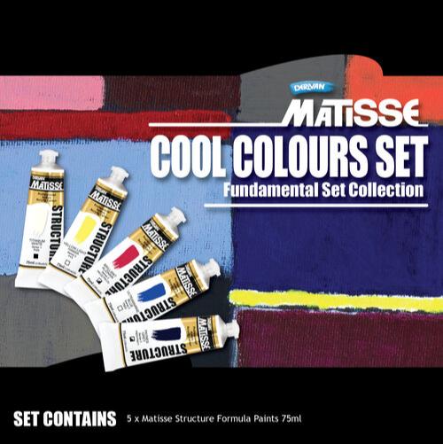 Matisse Structure Cool Colours Set 5 x 75ml - theartshop.com.au