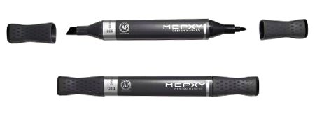 Mepxy Design Marker Clear & Blacks - theartshop.com.au