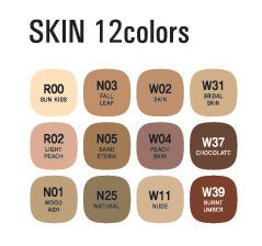 Mepxy Design Marker Set 12 Skin Tone - theartshop.com.au