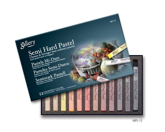 Mungyo Gallery Artist' Semi-Hard Pastels Set 12 Assorted - theartshop.com.au