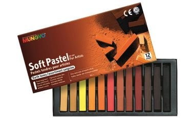 Mungyo Soft Pastel Set 12 Eath Tones - theartshop.com.au