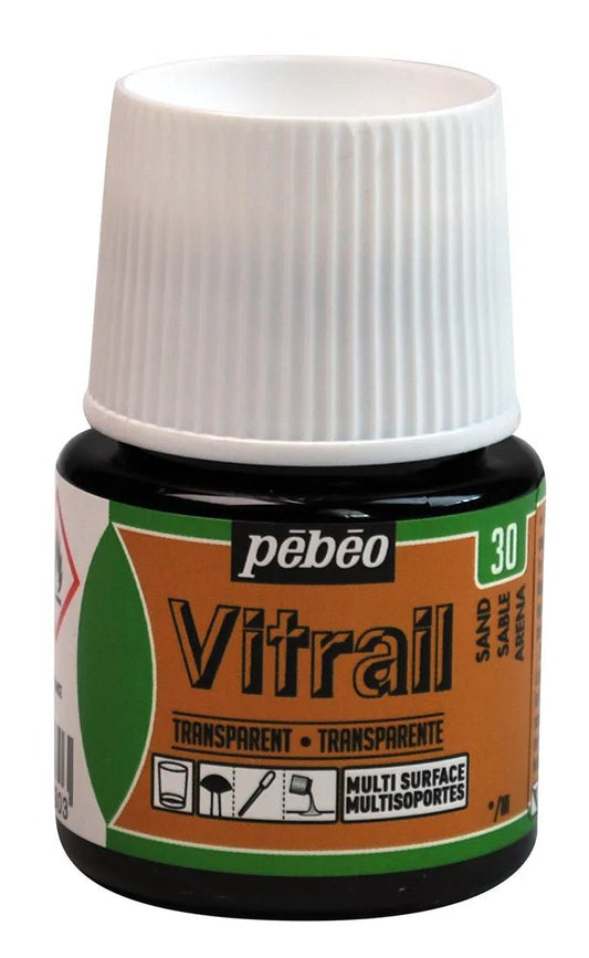Pebeo Vitrail 45ml Transparent 30 Sand - theartshop.com.au