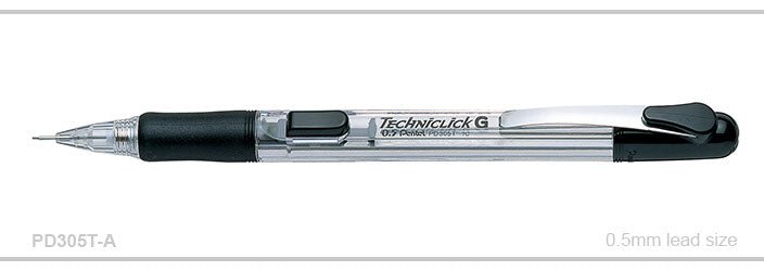 Pentel PD305T Techniclick 0.5mm Black - theartshop.com.au