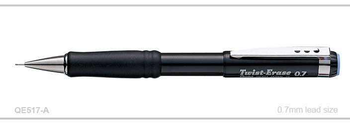 Pentel QE517 - TWIST ERASE AUTOMATIC PENCIL 0.7mm - theartshop.com.au