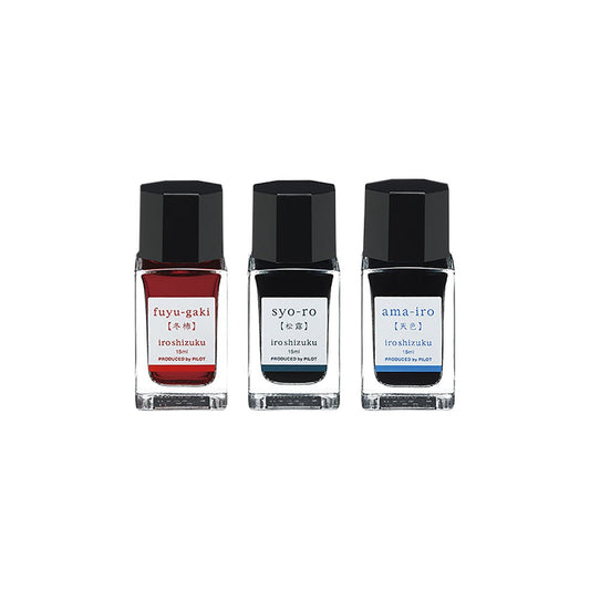 Pilot Iroshizuku Ink Gift Set 3 x 15ml AMA,FG,SY (Set C) - theartshop.com.au