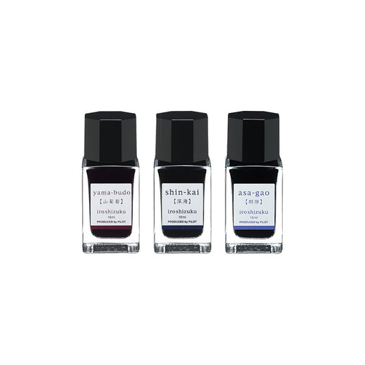 Pilot Iroshizuku Ink Gift Set 3 x 15ml AS,SNK,YB (Set B) - theartshop.com.au