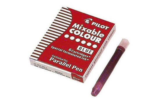 Pilot Parallel Pen Cartridge Pkt 6 Red - theartshop.com.au