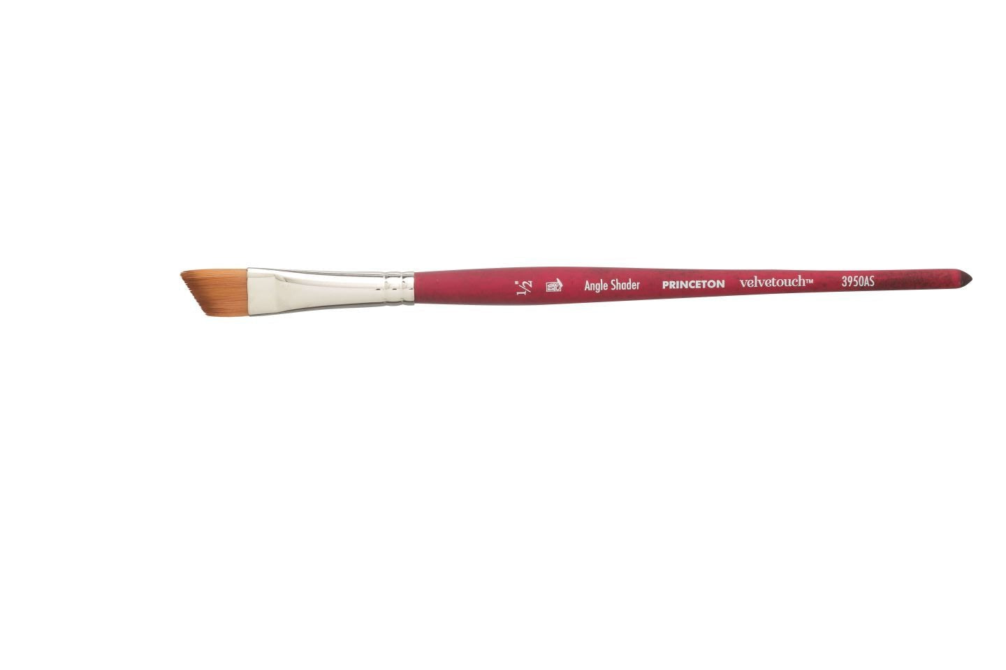 Princeton Velvetouch Synthetic Short Handle Angle Shader Size 1/2 - theartshop.com.au
